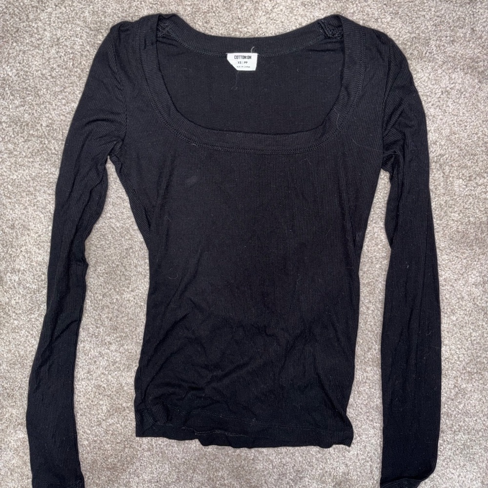 Cotton On Black Long Sleeve Tee